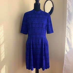 Blue and black Vince Camuto dress. Great for a winter or fall wedding